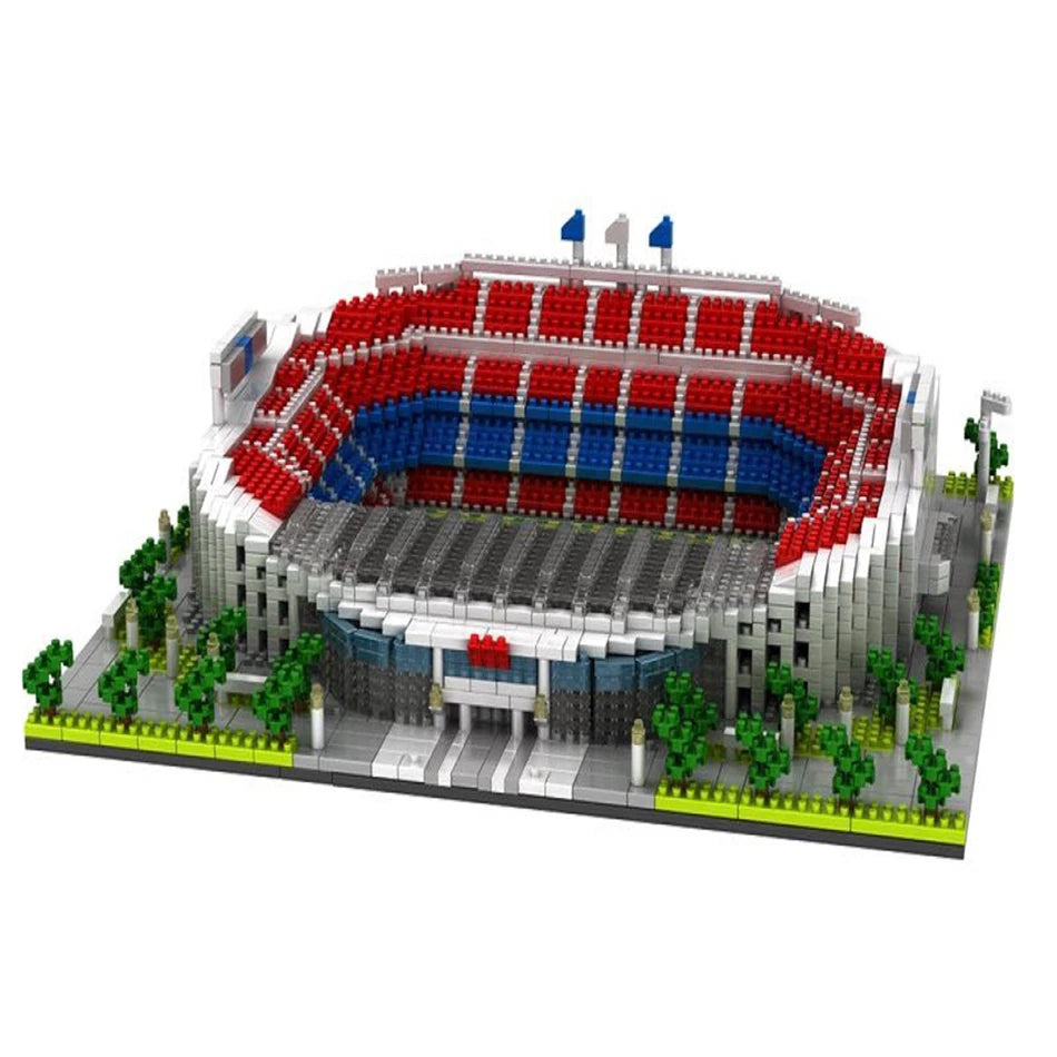 Barcelona Soccer Stadium Micro Blocks Building Sets Mini Bricks Architecture Building Block Toys for Adults Football Field Gift
