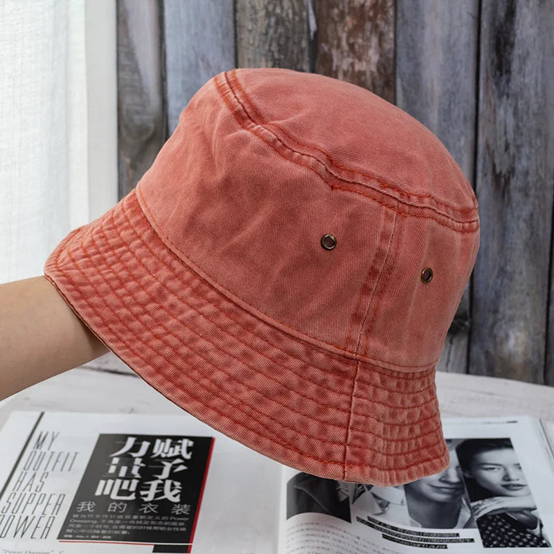New Unisex Bucket Hat Fashion Washed Denim Cap Design Men Panama Hats Women Summer Outdoor Casual Sunscreen Visor Fisherman Caps
