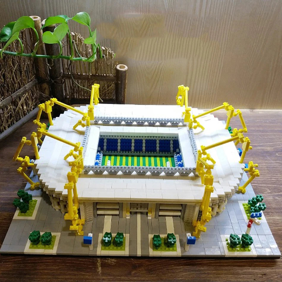 Barcelona Soccer Stadium Micro Blocks Building Sets Mini Bricks Architecture Building Block Toys for Adults Football Field Gift