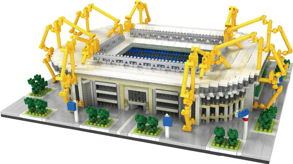 Barcelona Soccer Stadium Micro Blocks Building Sets Mini Bricks Architecture Building Block Toys for Adults Football Field Gift