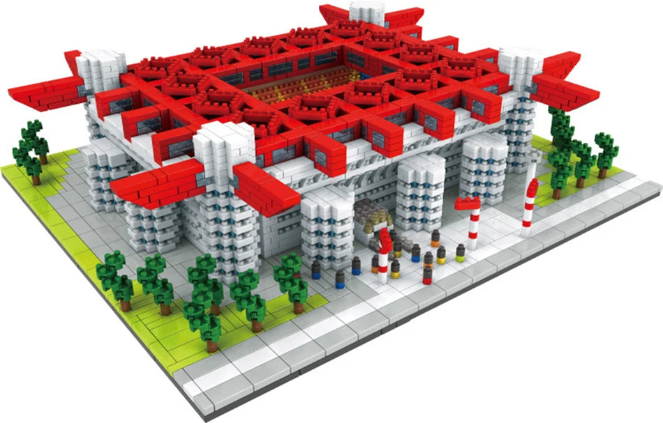 Barcelona Soccer Stadium Micro Blocks Building Sets Mini Bricks Architecture Building Block Toys for Adults Football Field Gift