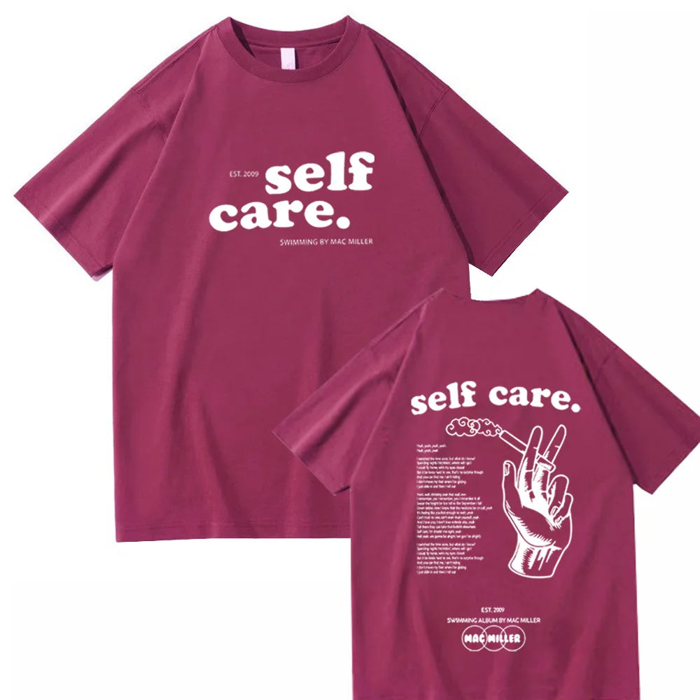 Mac M Self Care Shirt Self Care Shirt Swimming Album Self Care Merch Gift for Fan Pullover Tops Streetwear Unisex