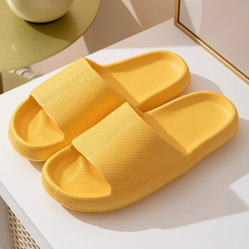 Men's Slippers, Women's Summer Home Non-Slip Bathroom Bathing Couples Thick-Soled Home Men's Slippers, Summer Simple Men's Slippers