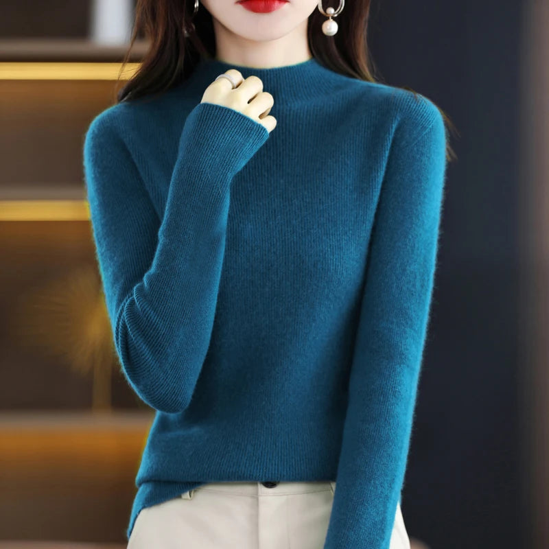Autumn Winter Sweater Women Turtleneck Sweater Women Knitting Pullover Keep Warm Sweater Women's Slim Casual Korean Female Tops