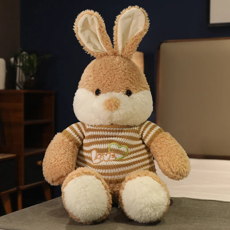 Cute Rainbow Rabbit Plush Toy with Long Ears, Fantastic Soft Dolls