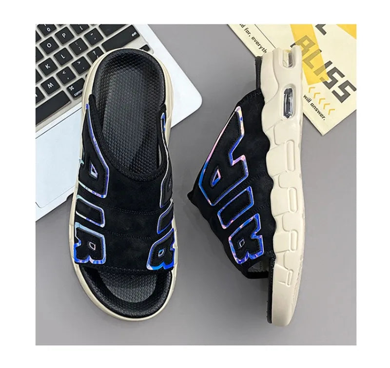 New Summer Men Slippers Man Air Cushion Designer Slippers Men's Flip Flops Soft Non-slip Sports Slippers for Men Chanclas Hombre
