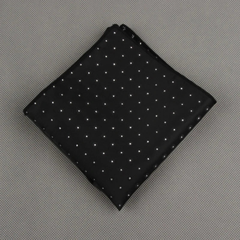 Luxury Square Pocket Handkerchief Men's Handkerchief Polka Dot Striped Floral Printed Hankies Polyester Business Breast Scarf