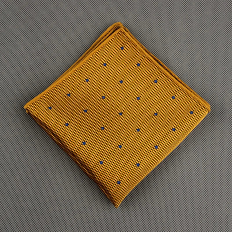 Luxury Square Pocket Handkerchief Men's Handkerchief Polka Dot Striped Floral Printed Hankies Polyester Business Breast Scarf