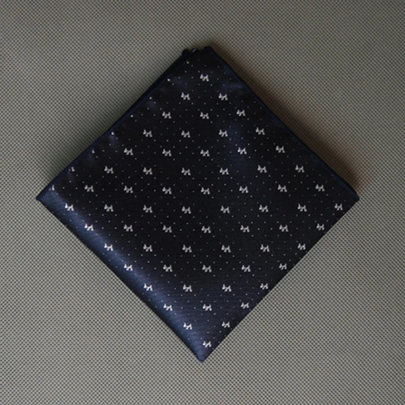 Luxury Square Pocket Handkerchief Men's Handkerchief Polka Dot Striped Floral Printed Hankies Polyester Business Breast Scarf