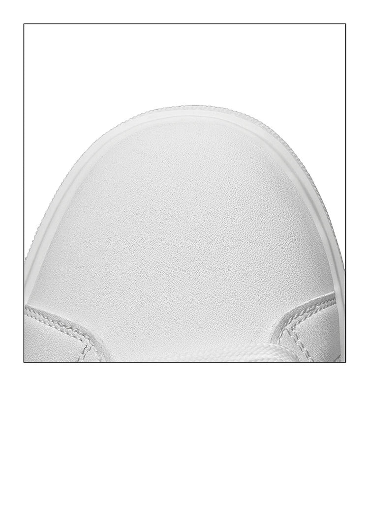 Men's invisible height increasing board shoes leather casual shoes white shoes tie youth white sports shoes