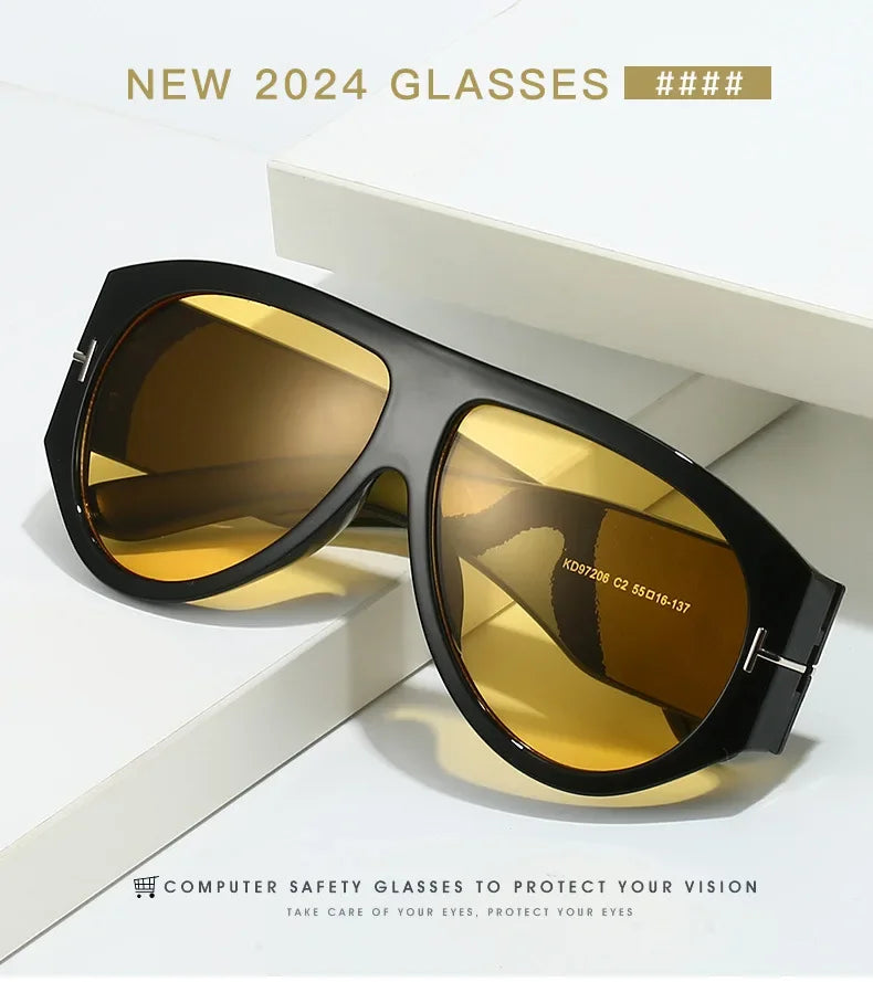 Women Oversized Polarized Sunglasses Fashion Gradient Shade Sunglasses Uv400 Outdoor Sports Sunglasses Men Glasses Eyewear