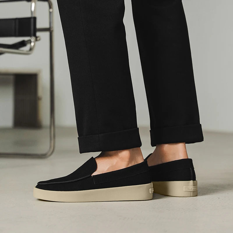 New Loafers Men Casual Shoes Canvas Shoes Man Breathable Slip-on Driving Flat Shoes Comfortable Walking Shoes Sneakers