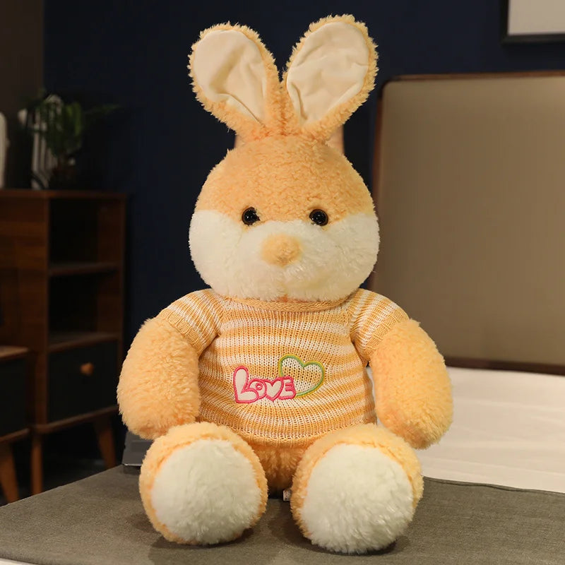 Cute Rainbow Rabbit Plush Toy with Long Ears, Fantastic Soft Dolls
