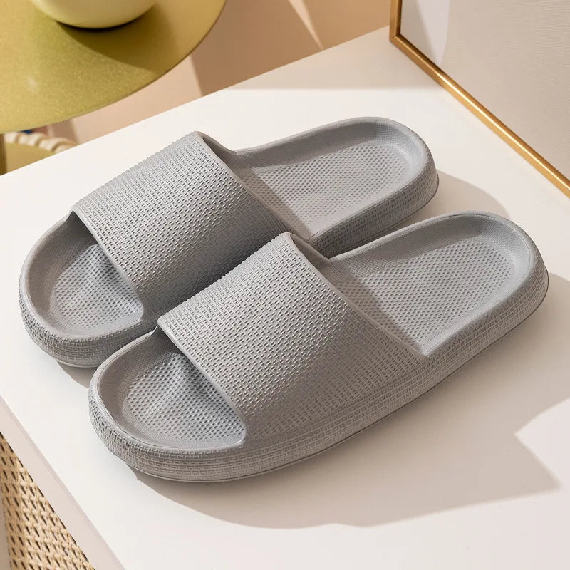 Men's Slippers, Women's Summer Home Non-Slip Bathroom Bathing Couples Thick-Soled Home Men's Slippers, Summer Simple Men's Slippers