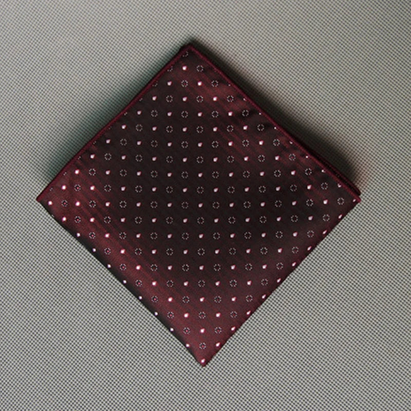 Luxury Square Pocket Handkerchief Men's Handkerchief Polka Dot Striped Floral Printed Hankies Polyester Business Breast Scarf