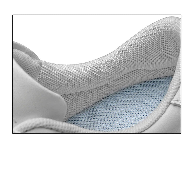 Men's invisible height increasing board shoes leather casual shoes white shoes tie youth white sports shoes