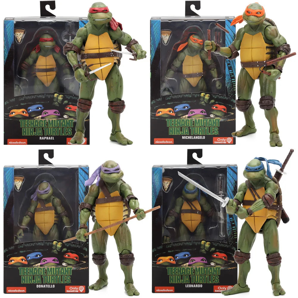 NECA Teenage Mutant Ninja Turtles TMNT Leonardo Raphael Donatello Action Figure Model Turtle Ninja Movie Anime KidsToy Doll Gift