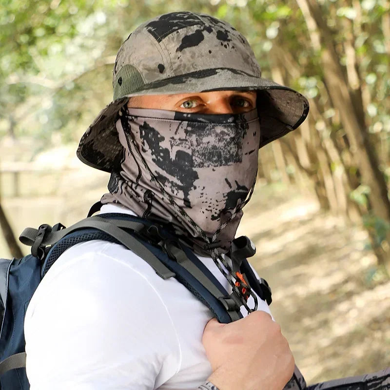 60-65cm XXL Big Head Hat Men Summer Outdoor Jungle Fisherman Cap Lightweight Sunscreen Quick-drying Sun Bucket Hats