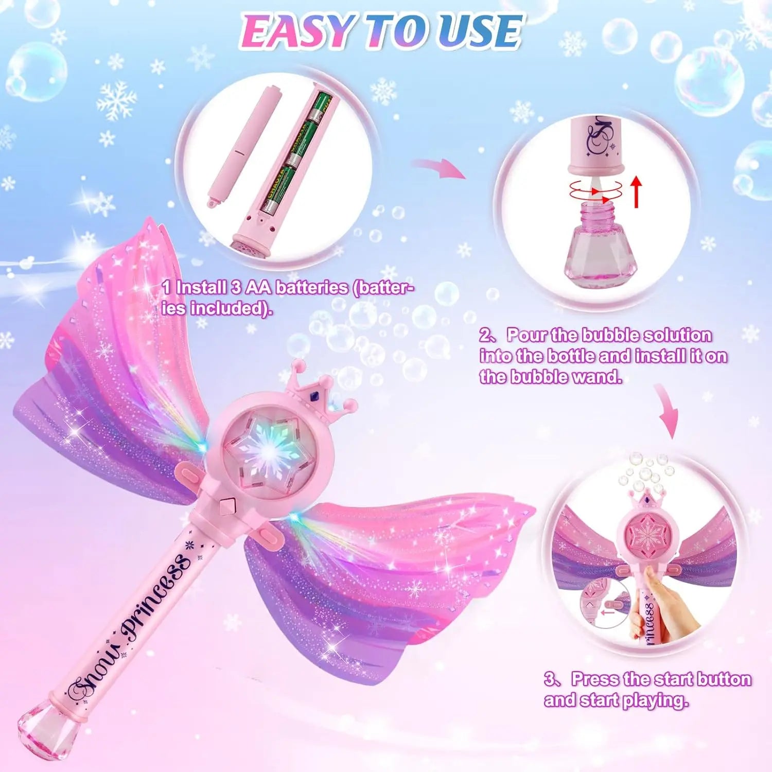 Bubble Wand for Toddlers Bubble Machine Girls Boys Electric Unicorn Bubble Wand Bubble Maker Bubble Blower Toys for Kid