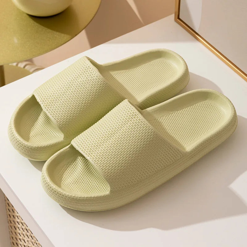 Men's Slippers, Women's Summer Home Non-Slip Bathroom Bathing Couples Thick-Soled Home Men's Slippers, Summer Simple Men's Slippers