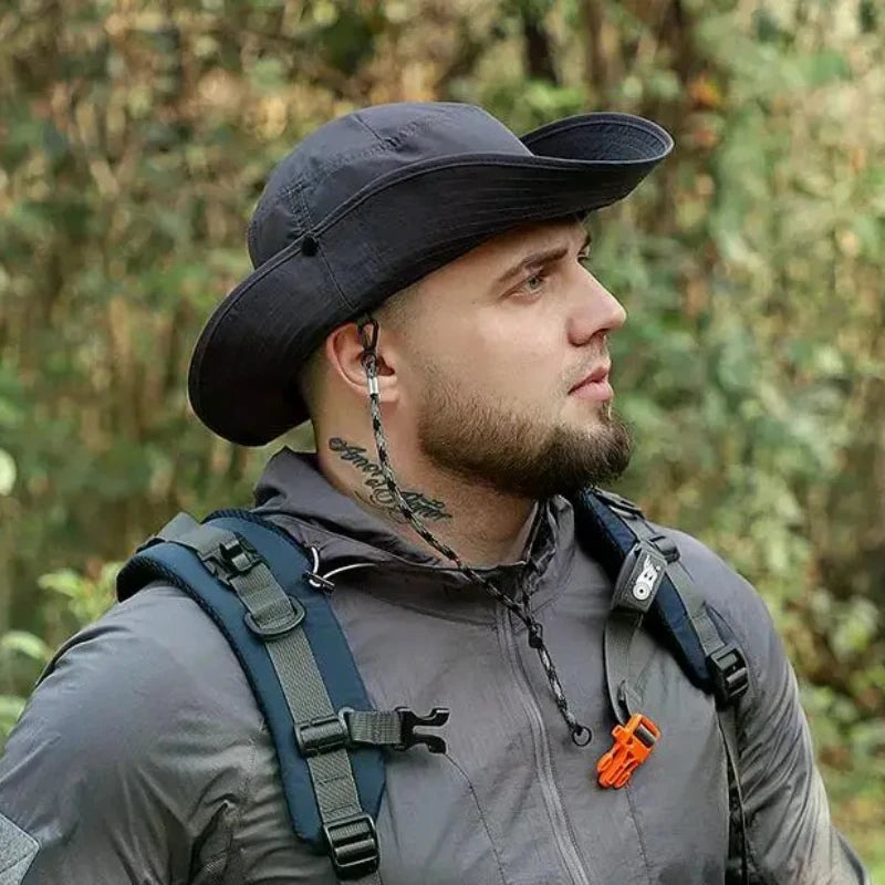 60-65cm XXL Big Head Hat Men Summer Outdoor Jungle Fisherman Cap Lightweight Sunscreen Quick-drying Sun Bucket Hats