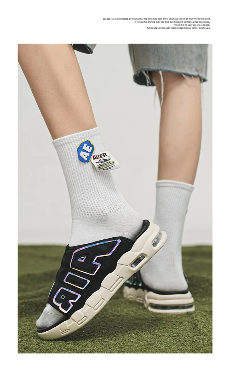 New Summer Men Slippers Man Air Cushion Designer Slippers Men's Flip Flops Soft Non-slip Sports Slippers for Men Chanclas Hombre