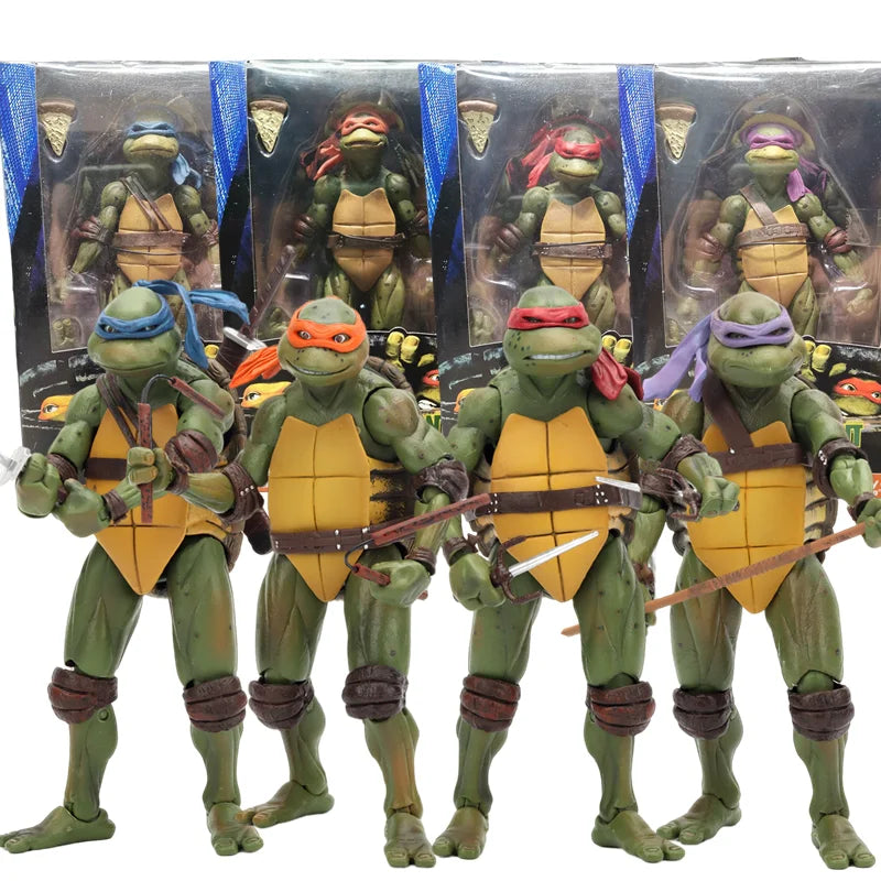 NECA Teenage Mutant Ninja Turtles TMNT Leonardo Raphael Donatello Action Figure Model Turtle Ninja Movie Anime KidsToy Doll Gift