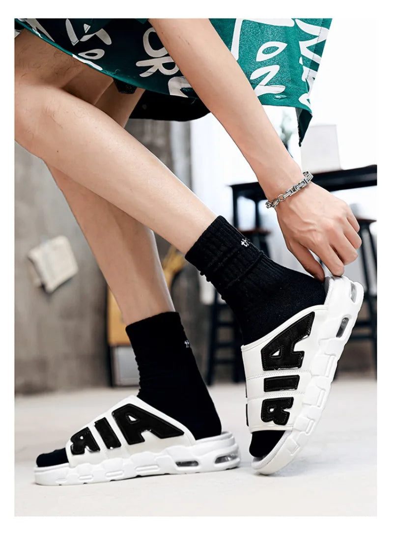 New Summer Men Slippers Man Air Cushion Designer Slippers Men's Flip Flops Soft Non-slip Sports Slippers for Men Chanclas Hombre