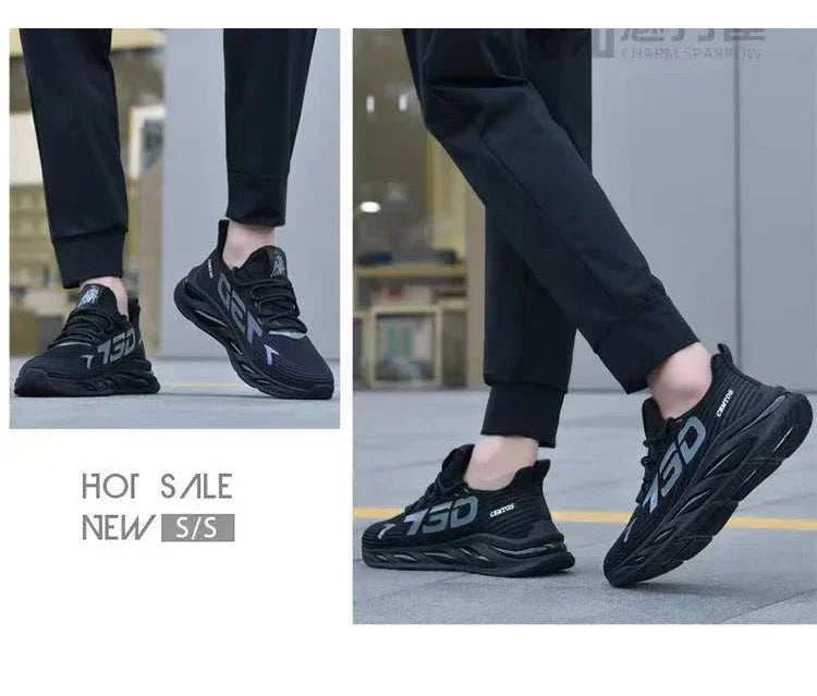 Men's Fashion Casual Slip On Sneakers Breathable Running Shoes Outdoor Walking Training Tennis Shoes Lightweight Comfortable