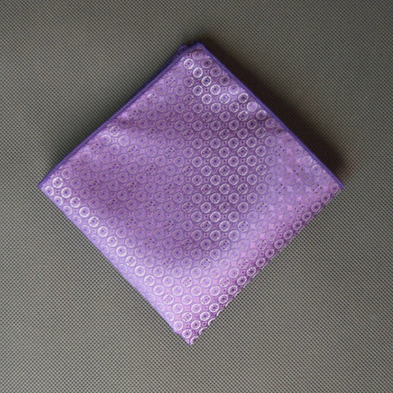 Luxury Square Pocket Handkerchief Men's Handkerchief Polka Dot Striped Floral Printed Hankies Polyester Business Breast Scarf