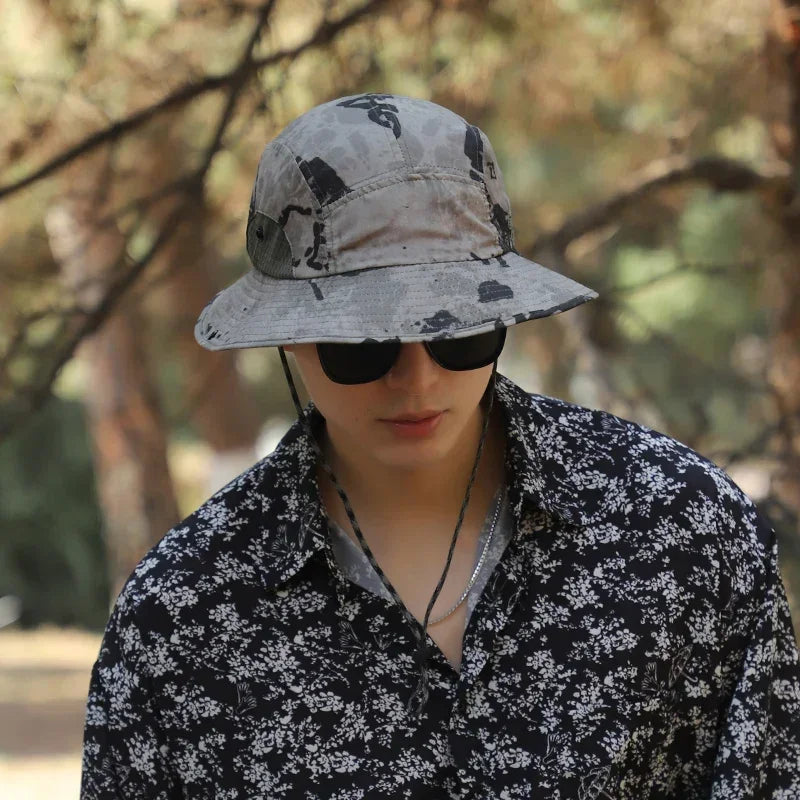 60-65cm XXL Big Head Hat Men Summer Outdoor Jungle Fisherman Cap Lightweight Sunscreen Quick-drying Sun Bucket Hats