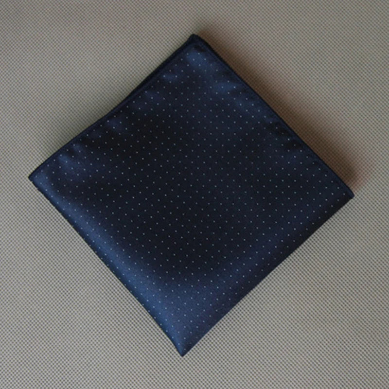 Luxury Square Pocket Handkerchief Men's Handkerchief Polka Dot Striped Floral Printed Hankies Polyester Business Breast Scarf