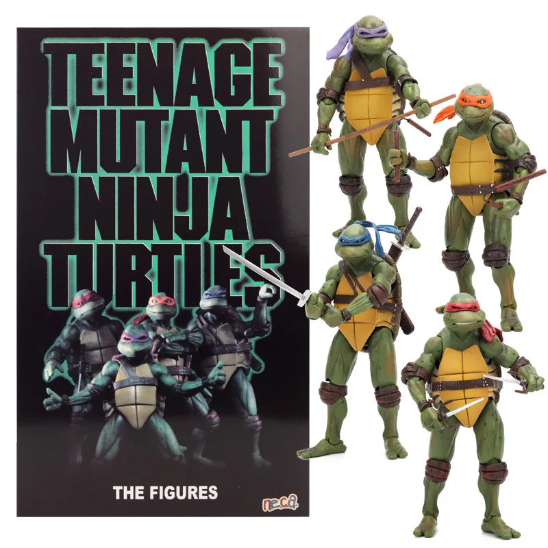 NECA Teenage Mutant Ninja Turtles TMNT Leonardo Raphael Donatello Action Figure Model Turtle Ninja Movie Anime KidsToy Doll Gift