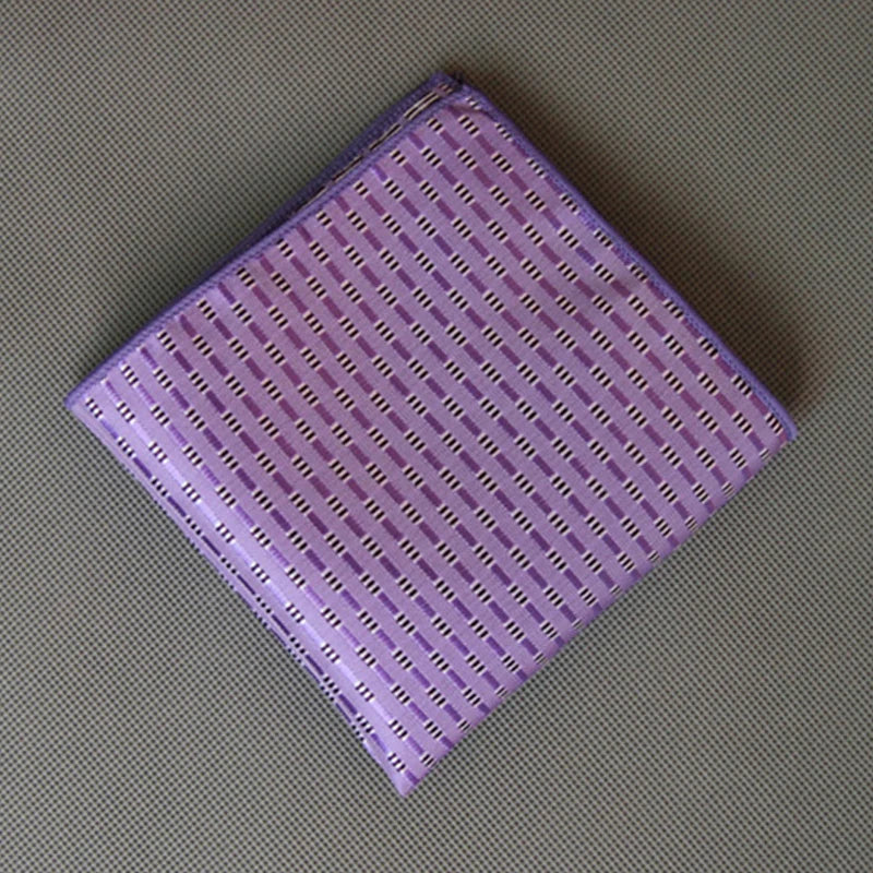 Luxury Square Pocket Handkerchief Men's Handkerchief Polka Dot Striped Floral Printed Hankies Polyester Business Breast Scarf