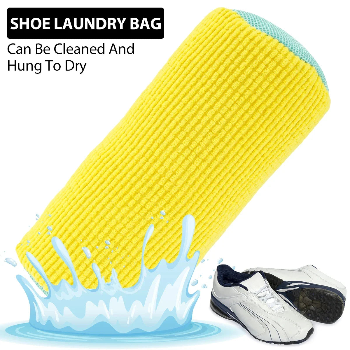 1/2Pc Shoe Washing Bag Cotton Laundry Bag Zippers Closure Shoe Cleaning Bag Friendly Laundry Bag Drying Bags