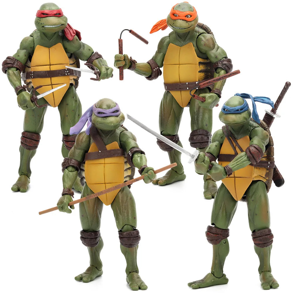 NECA Teenage Mutant Ninja Turtles TMNT Leonardo Raphael Donatello Action Figure Model Turtle Ninja Movie Anime KidsToy Doll Gift
