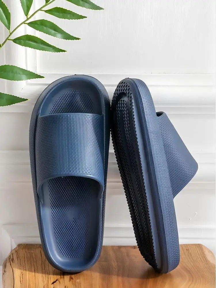 Men's Slippers, Women's Summer Home Non-Slip Bathroom Bathing Couples Thick-Soled Home Men's Slippers, Summer Simple Men's Slippers