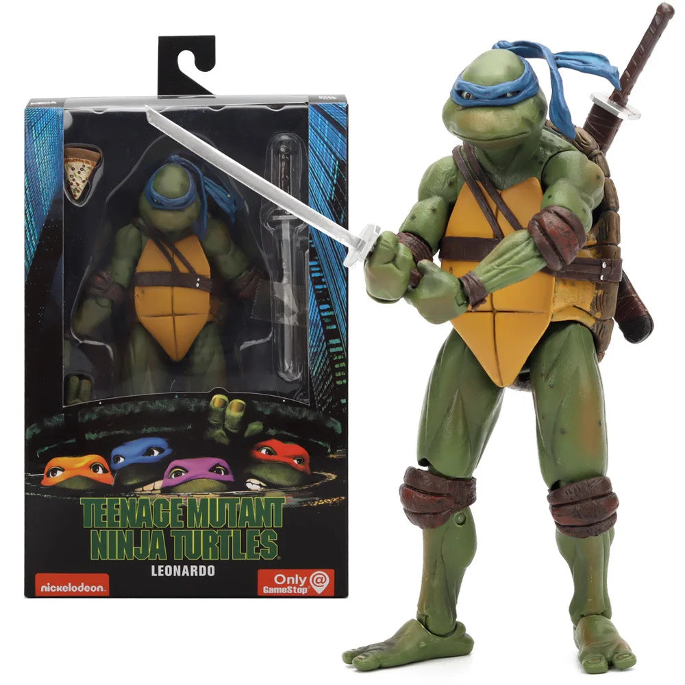 NECA Teenage Mutant Ninja Turtles TMNT Leonardo Raphael Donatello Action Figure Model Turtle Ninja Movie Anime KidsToy Doll Gift