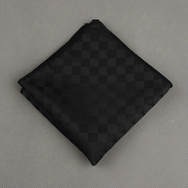 Luxury Square Pocket Handkerchief Men's Handkerchief Polka Dot Striped Floral Printed Hankies Polyester Business Breast Scarf