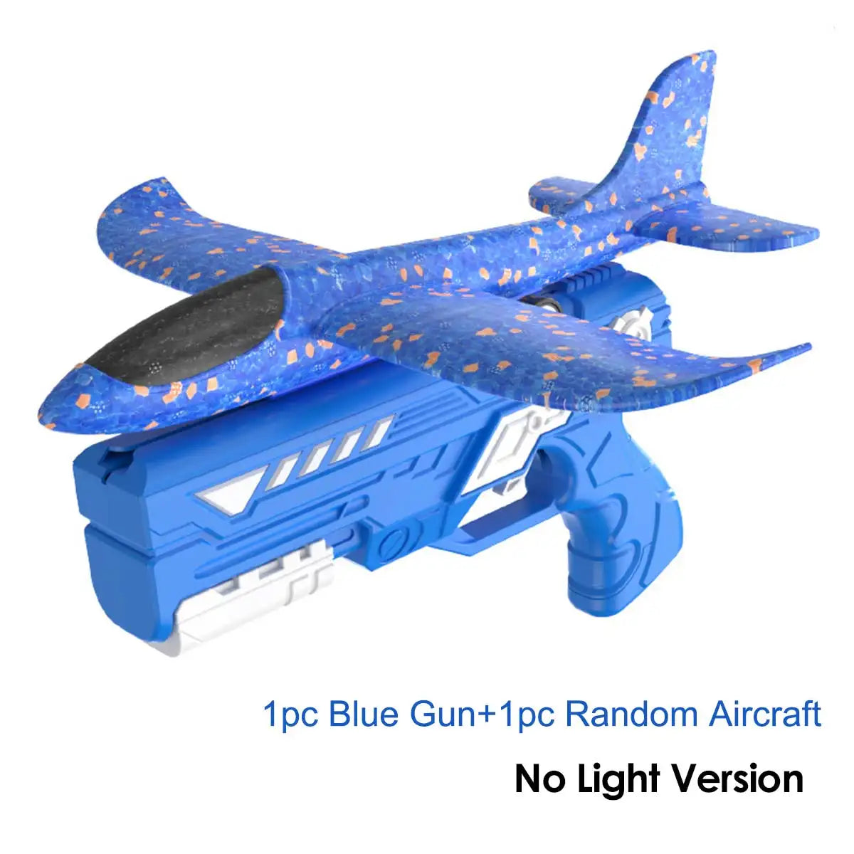 Children's outdoor three in one foam soft elastic toy gun, hand thrown ejection aircraft suit, foam aircraft color random