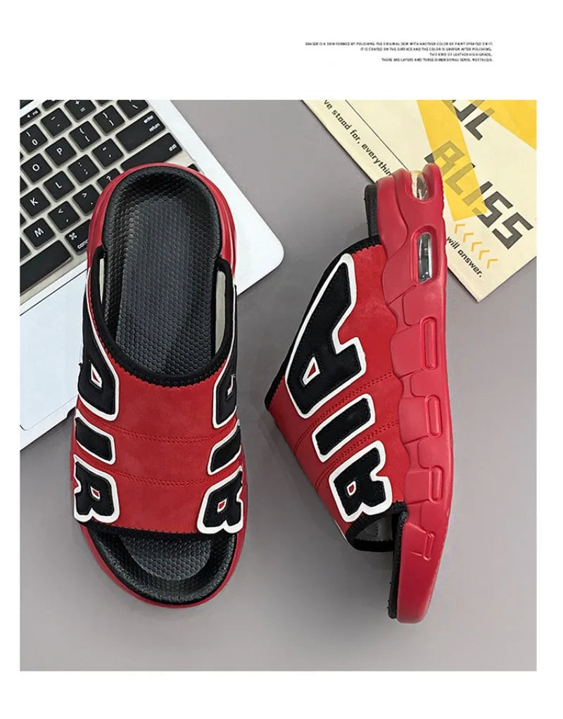 New Summer Men Slippers Man Air Cushion Designer Slippers Men's Flip Flops Soft Non-slip Sports Slippers for Men Chanclas Hombre