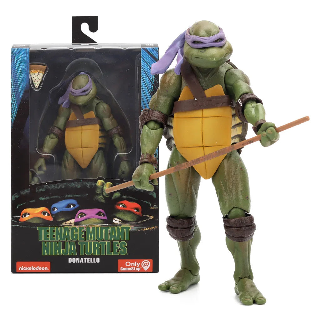 NECA Teenage Mutant Ninja Turtles TMNT Leonardo Raphael Donatello Action Figure Model Turtle Ninja Movie Anime KidsToy Doll Gift