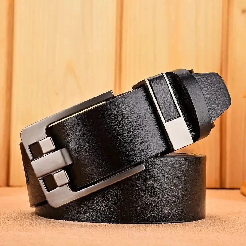 Genuine Leather For Men's High Quality Buckle Jeans Cowskin Casual Belts Business Cowboy Waistband Male Fashion Designer 2024New