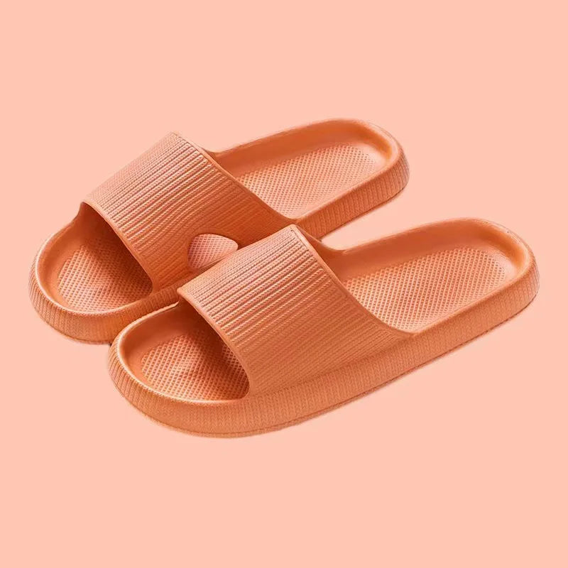 Men's Slippers, Women's Summer Home Non-Slip Bathroom Bathing Couples Thick-Soled Home Men's Slippers, Summer Simple Men's Slippers