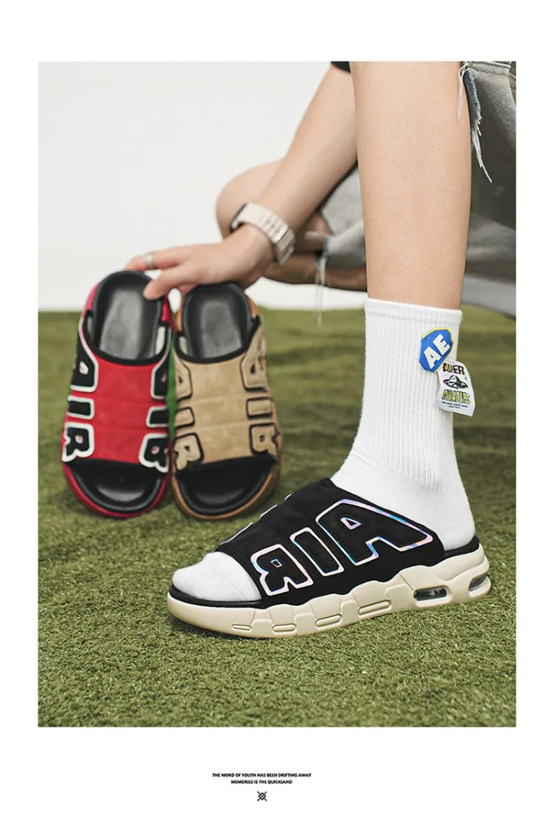 New Summer Men Slippers Man Air Cushion Designer Slippers Men's Flip Flops Soft Non-slip Sports Slippers for Men Chanclas Hombre