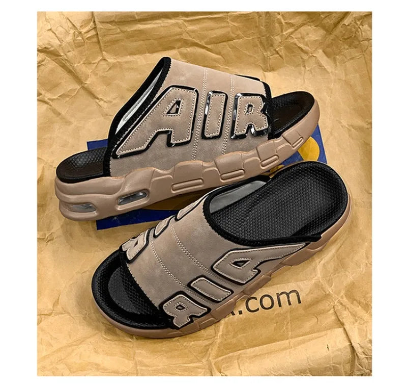 New Summer Men Slippers Man Air Cushion Designer Slippers Men's Flip Flops Soft Non-slip Sports Slippers for Men Chanclas Hombre