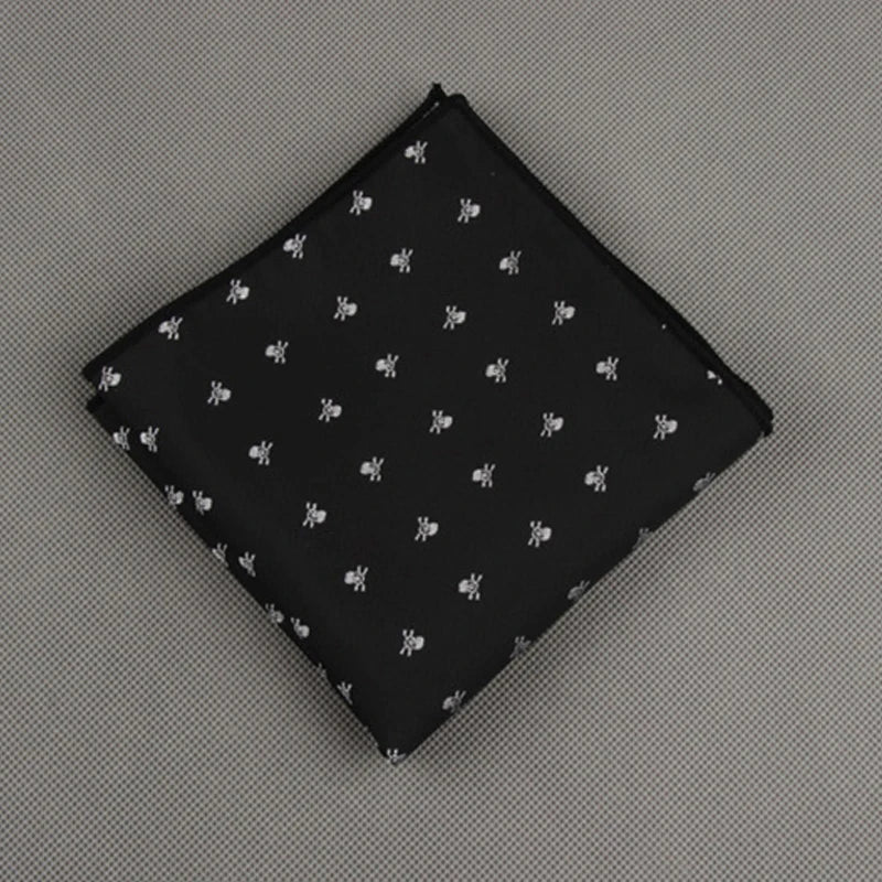 Luxury Square Pocket Handkerchief Men's Handkerchief Polka Dot Striped Floral Printed Hankies Polyester Business Breast Scarf