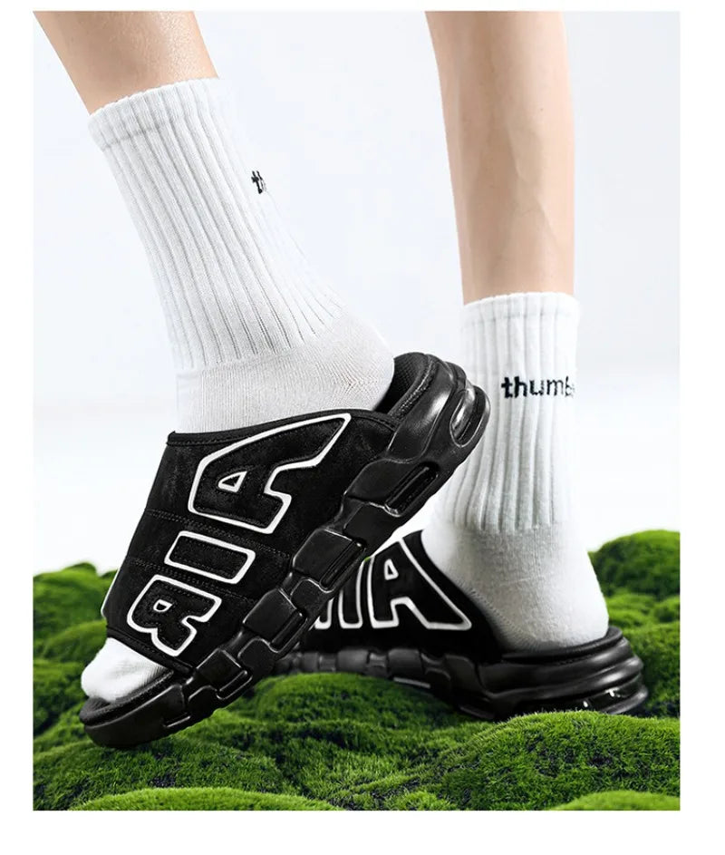 New Summer Men Slippers Man Air Cushion Designer Slippers Men's Flip Flops Soft Non-slip Sports Slippers for Men Chanclas Hombre