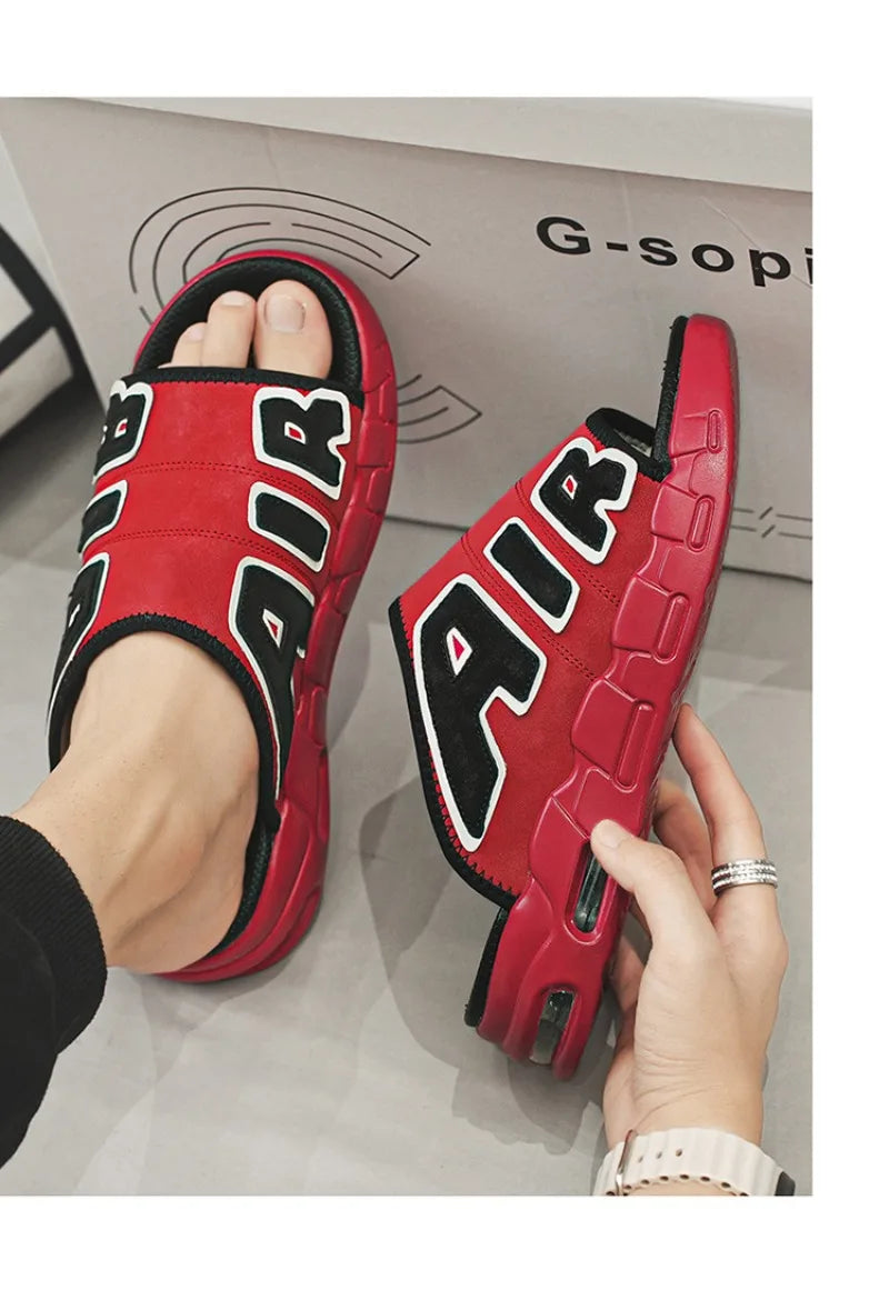 New Summer Men Slippers Man Air Cushion Designer Slippers Men's Flip Flops Soft Non-slip Sports Slippers for Men Chanclas Hombre