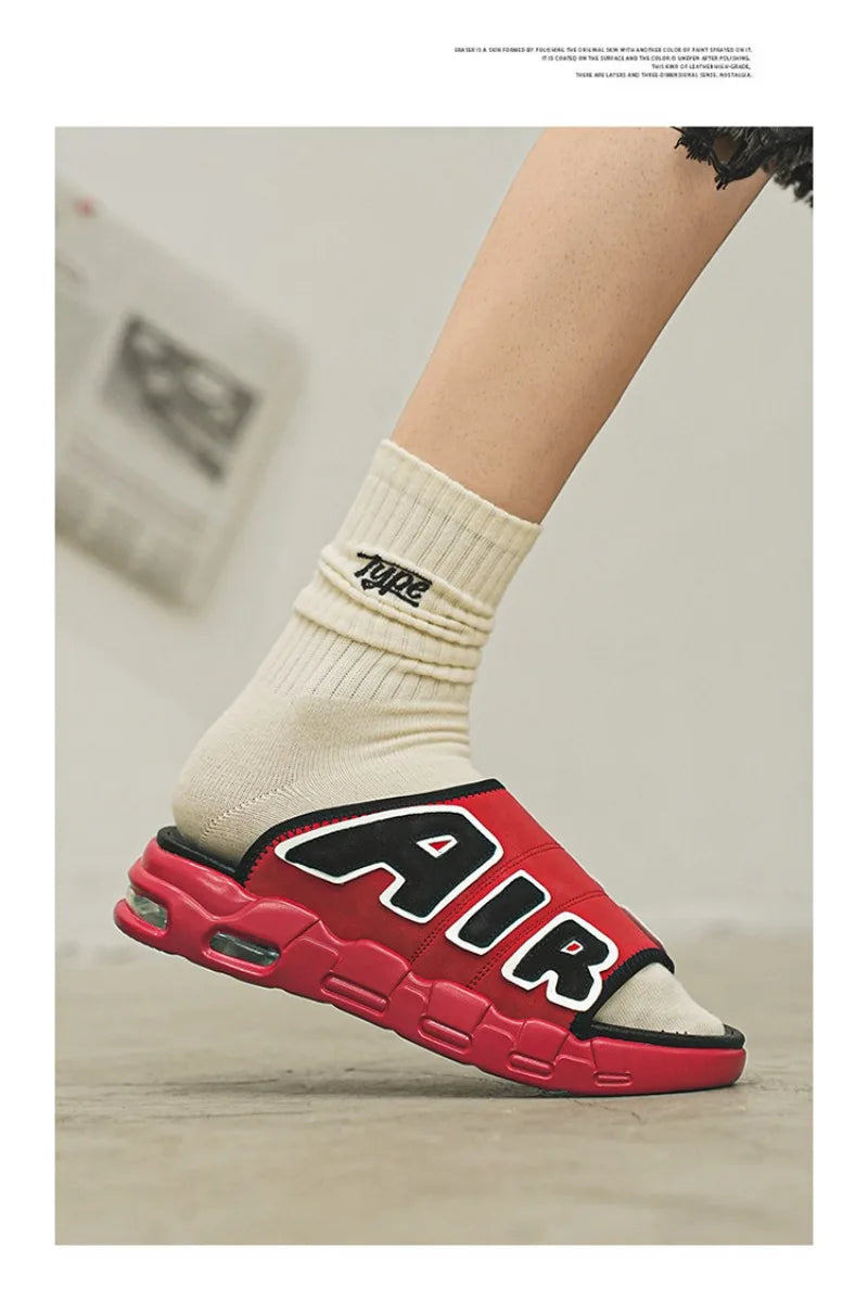 New Summer Men Slippers Man Air Cushion Designer Slippers Men's Flip Flops Soft Non-slip Sports Slippers for Men Chanclas Hombre